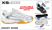 皇冠特价!英国波斯猫KARAKAL专业超轻壁球鞋XS-600 白情侣款