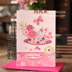  8085 花苑心愿系列 祝福贺卡+生日卡片 ZK-136 (六款可选)