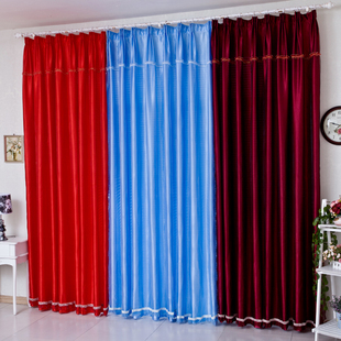  色丁绸缎五枚缎五美缎卧室客厅窗帘隔断屏风布料布艺特价清仓