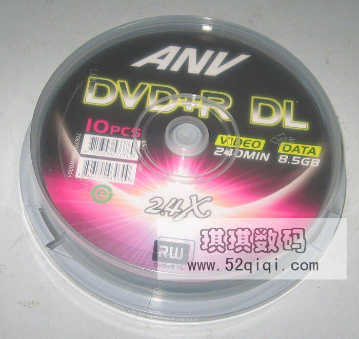 琪琪光盘铼德 ANV 8.5G D9 2.4速 DVD+R DL 刻录盘[B0274]