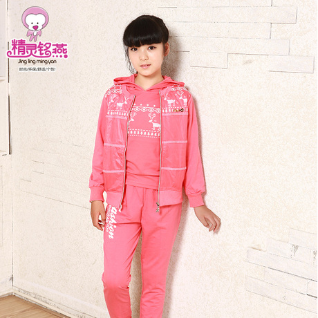 女大童套装儿童青少年<em>运动服</em>休闲套装<em>少女</em>装春