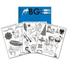 BG 纹身贴 bodygraphics圣彼得堡/羽毛十字/男女防水 纹身贴纸