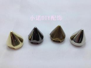  DIY服饰包包鞋子配件朋克风尖钉子弹头 压克力铆钉/柳钉 四色50颗