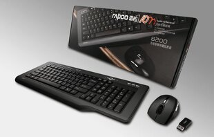 正品行货 800防伪 雷柏8200 2.4G 10米无线键鼠套装 蓝光升级版