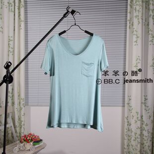  笨笨酷203~夏季新款精品 欧美百搭口袋宽松短袖 女式T恤