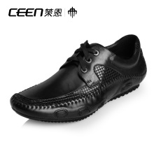 CEEN 策恩-海舰鞋 英伦手工拉线真皮男士皮鞋 休闲男鞋子M9004