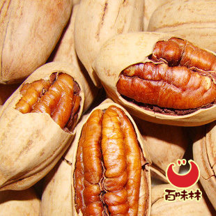 百味林 坚果长寿果美国山核桃碧根果 250g/散装