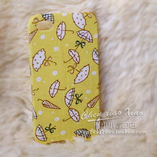 自制 diy 手工 小雨伞 布艺 iphone4 4s me525 L