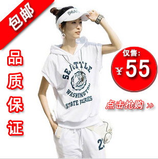 包邮活动2011韩版韩国休闲服夏季女装 卫衣女款休闲套装运动套装 价格:55.00