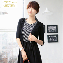 CHICLINE2012韩版女装新款百搭小外套针织中袖薄款短外套夏季新款