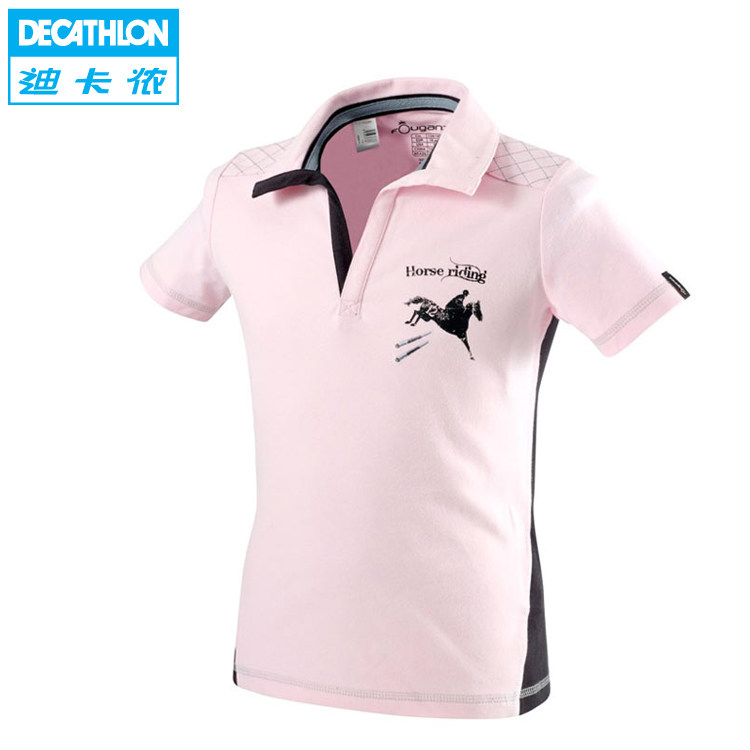 Decathlon authentic equestrian POLO shirts t shirt youth/children's Equestrian clothing FOUGANZA