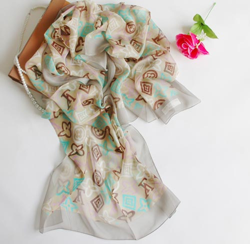 silk scarf fashion. Classic Color Green Silk Scarf