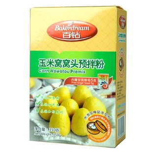  【5盒包邮】 安琪酵母百钻玉米窝窝头预拌粉350g 自制窝窝头原料