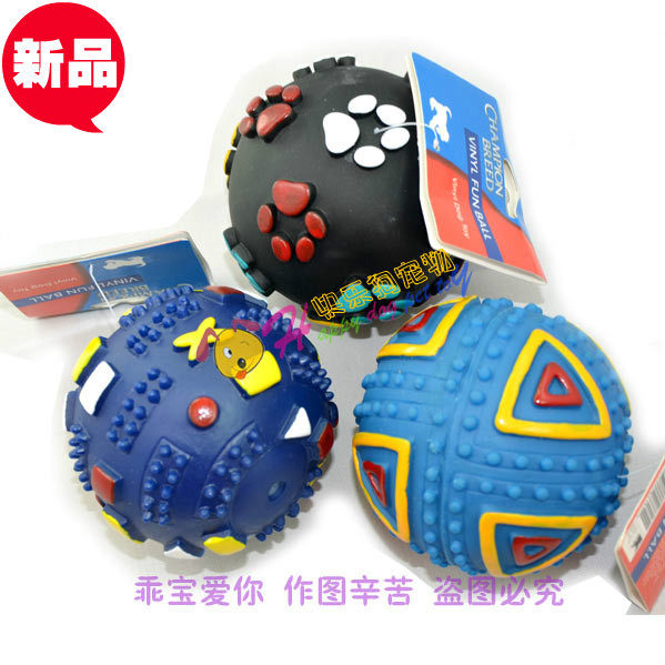 Export rubber original single molar vocal ball pet toy dog chew toy rubber toy ball toy