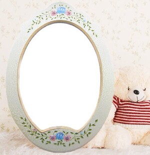 促销超大韩版大镜子挂式墙面镜 梳妆镜 彩绘 椭圆化妆镜 装饰镜-淘宝网