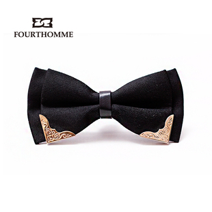  FOURTHOMME 金属花纹镶嵌 英伦宫廷贵族双层质感男士蝴蝶结