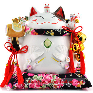 猫舍道乐堂本铺 日本正品 金运万宝槌 特大号陶瓷摆件/开业礼品