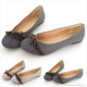 <span class=H>STEVE MADDEN</span>同款拼色真马毛 真皮包边蝴蝶结 圆头平底鞋