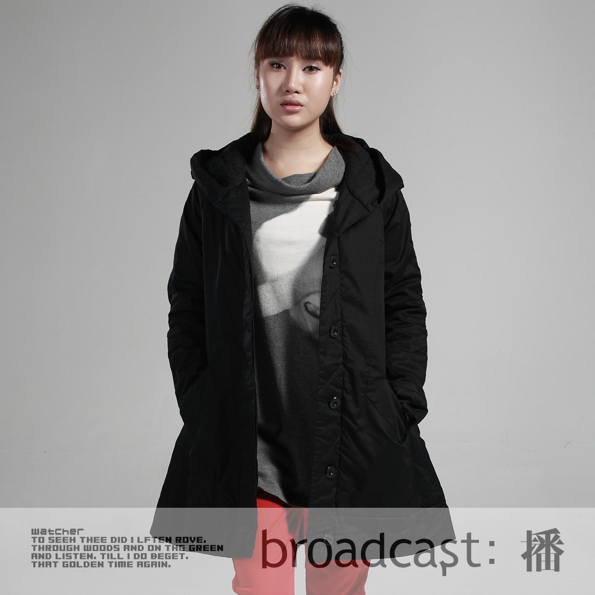 播 莎士比亚的天份 新款百搭长款棉服 BDD4F1588