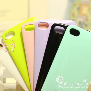 韩国超薄果冻色保护背贴超裸机手感，糖果色适用iphone54s背壳