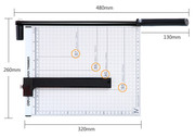 得力8014手动裁纸a4切纸机名片卡片相片切切纸器钢制