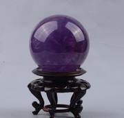 纯天然紫水晶球摆件 乌拉圭天然水晶球摆件 整块原石打磨家居