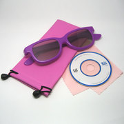 3d电视立体眼镜适用于创维康佳海信酷开不闪式圆偏振光紫色款