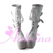 antaina日系欧洲站欧美系朋克系女王鞋lolita长筒靴9969