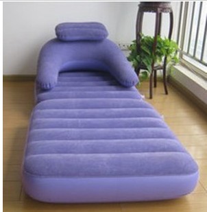 奇美佳植绒充气沙发床，充气床垫两用躺椅折叠午睡椅单人休闲椅