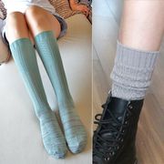 4件两用棉线中筒袜堆堆，袜女日系韩国春秋高筒袜子靴袜套
