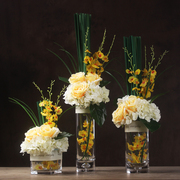 室内装饰花卉餐桌花瓶仿真花，套装假花摆件客厅，混合式插花摆设花艺
