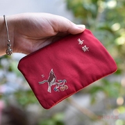 古风零钱包中式女小手包禅意旅游生活用品中国风手拿布包织绣