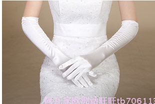 标题优化:新娘配件结婚配件新娘手套婚纱手套白色过肘五指手套特价