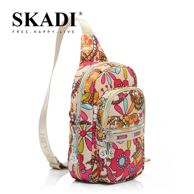 2017新品休闲大方牛津布旅行小斜跨运动包单肩旅游斜挎包胸包女包