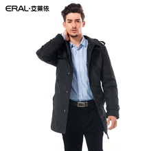 ERAL/艾莱依简约质感风衣男式长款立领修身羽绒服潮ERAL9043C图片
