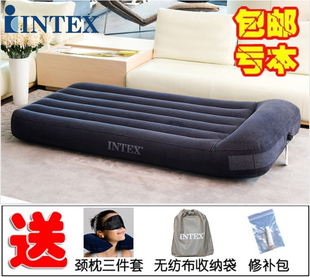 intex内置枕头双人充气床垫单人充气垫床野营帐篷充气床加厚