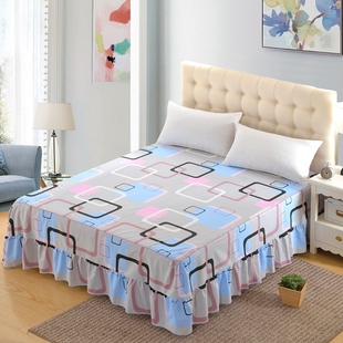 纯棉全棉床裙床罩床单双人，席梦思保护垫单人床，1.2m双人1.5m1.8米