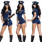 女警装酒吧夜店派对ds演出服装，万圣节女警察服装制服诱惑角色扮演