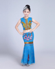 儿童傣族舞蹈服孔雀舞演出服装女童少儿鱼尾裙舞蹈裙