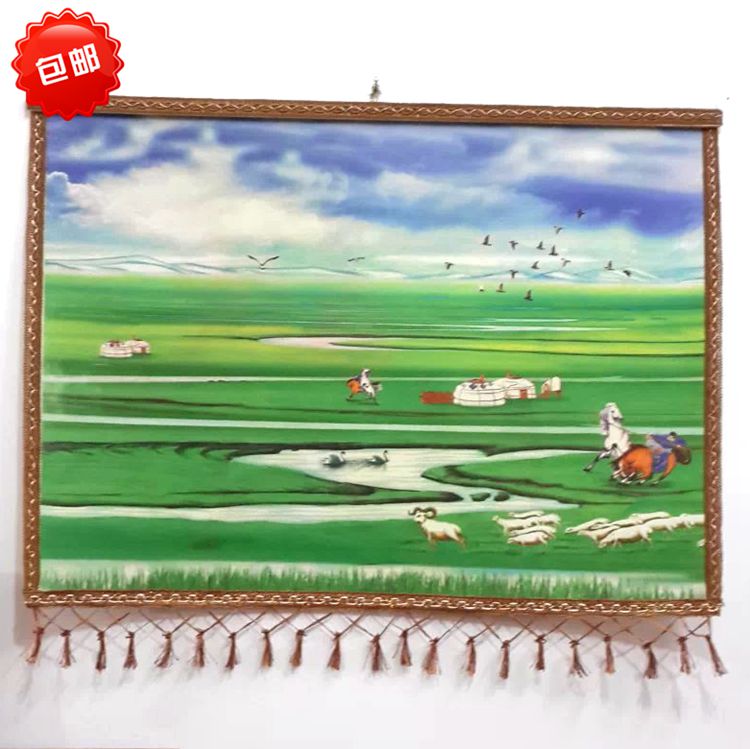 毡画 羊毛毡画蒙古族工艺品蒙古毡画内蒙古毡画草原美景包邮批 发|msdalam kategori Ciri-ciri kraftangan, Minoriti mempunyai kraf, Mongolia ciri-ciri, 蒙古皮 lukisan - dari Buy2taobao.com untuk memberikan perkhidmatan ejen Taobao profesional membeli