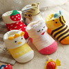 5双!新生婴儿袜，纯棉动物造型手工缝头无骨卡通立体宝宝袜子