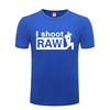 2017外贸男式短袖T恤 I shoot RAW 新奇创意搞笑 