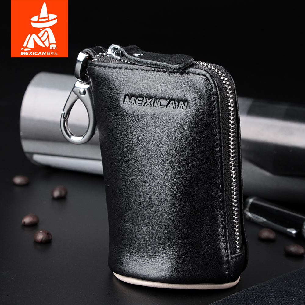 Scarecrow new pattern genuine leather man key case automobile key case Mini coin purse cowhide Zip lock Spoon Packin the Leather/Lady bags/Men's bag, Wallets category - from Buy2taobao.com to provide professional Taobao agent buy service