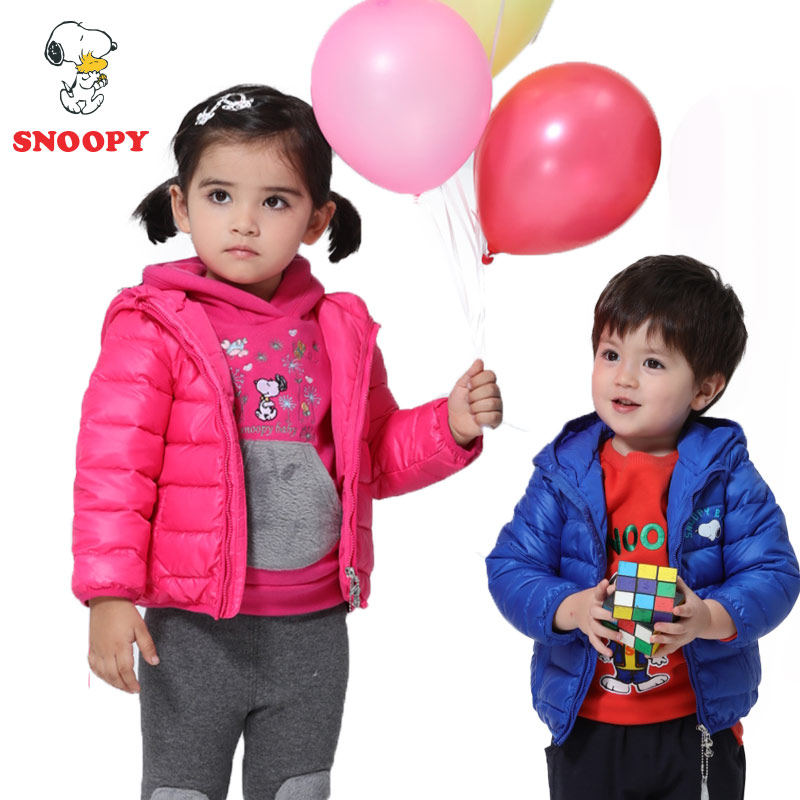 snoopy童装秋冬季男女童轻薄短款羽绒服中小儿童百搭休闲羽绒外套