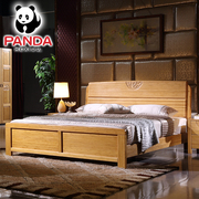 卧室家具简约现代实木床，1.8米双人床大床楠，竹床中式田园床竹制床