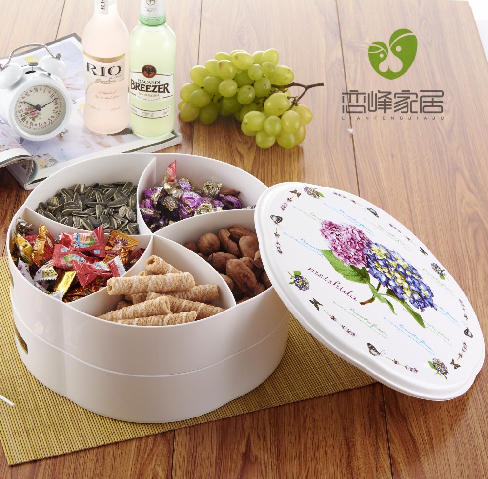 包邮多层带盖多分格果盘创意干果盒欧式糖果盒盘双层干果盆零食盒在类目 餐饮具, 餐具, 果盆/果盘/果篮中 - 来自Buy2taobao.com提供专业的淘宝代购服务
