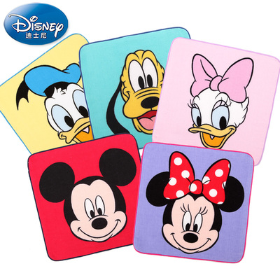 【天猫超市】Disney/迪士尼方巾 米妮米奇全家福小毛巾 手帕 1条