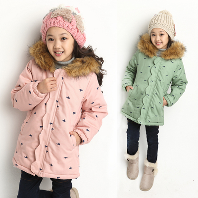 标题优化:童装2014韩版冬装女童加厚外套 中大童棉袄 儿童棉衣棉服4-12岁