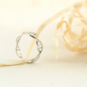 扭曲戒指女日韩国潮人学生食指，指环s925纯银，韩版时尚饰品清新个性
