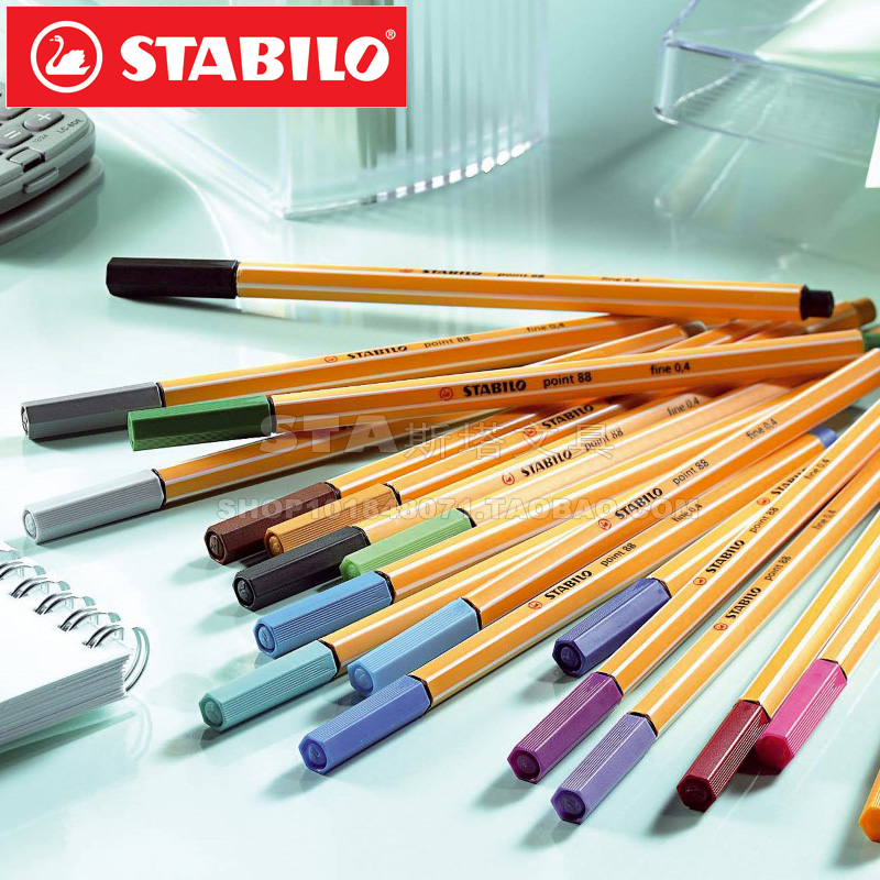 德國品牌STABILO思筆樂88纖維筆 天鵝草圖筆 勾線筆 學生辦公繪畫在類目 電子詞典/電紙書/文化用品, 畫具/畫材/書法用品, 勾線筆中 - 來自Buy2taobao.com提供專業的淘寶代購服務